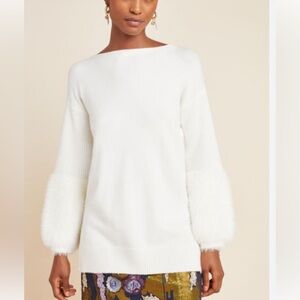 Anthropologie crew neck tunic sweater